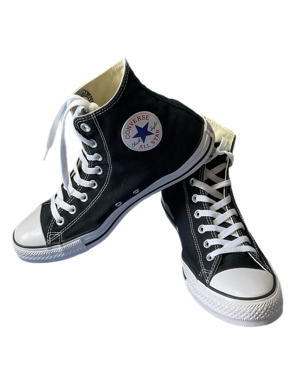Converse Chuck Taylor All Star Shoes Mens 10 Black Hi Tops Casual Skater M9160 - Picture 2 of 16